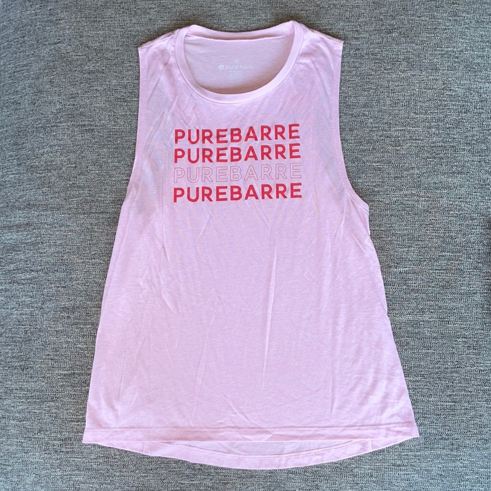Lilac pure barre logo tank